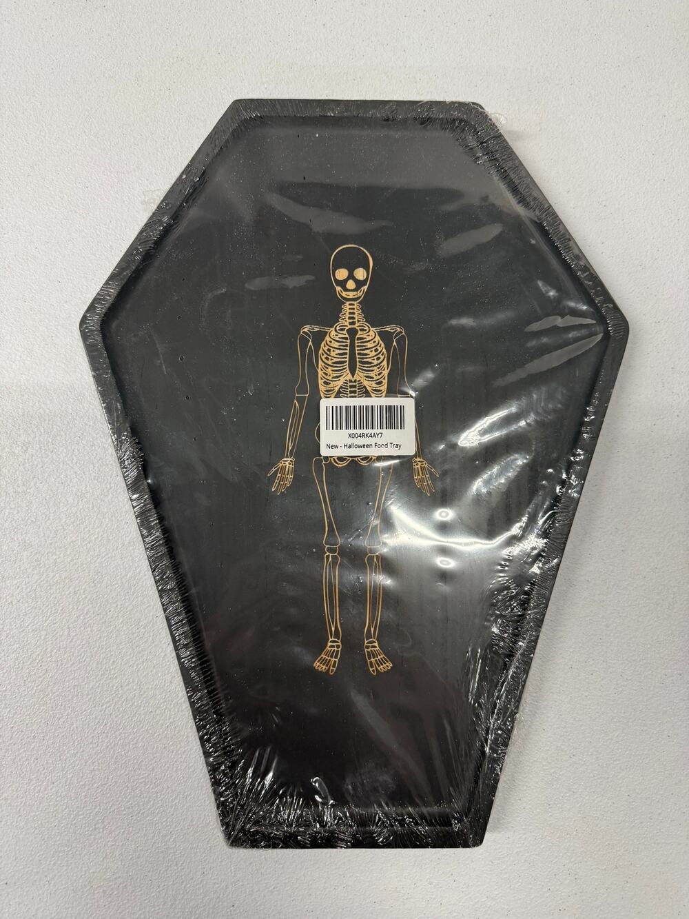 Coffin Skeleton Food Tray – Halloween Serving Platter